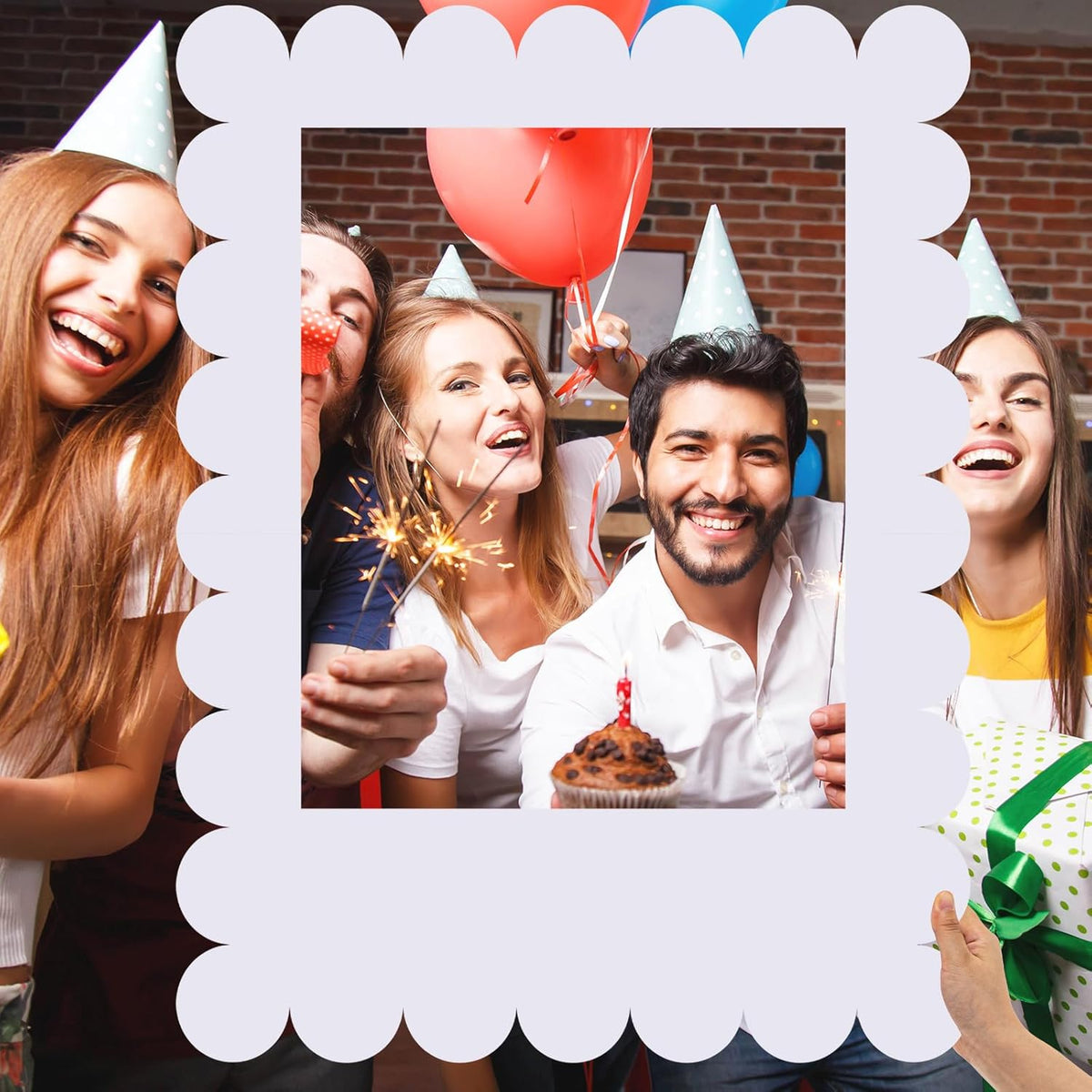 32 x 24 Inch Large Blank DIY Photo Booth Props Picture Frame Party Frame DIY Photo Booth Props