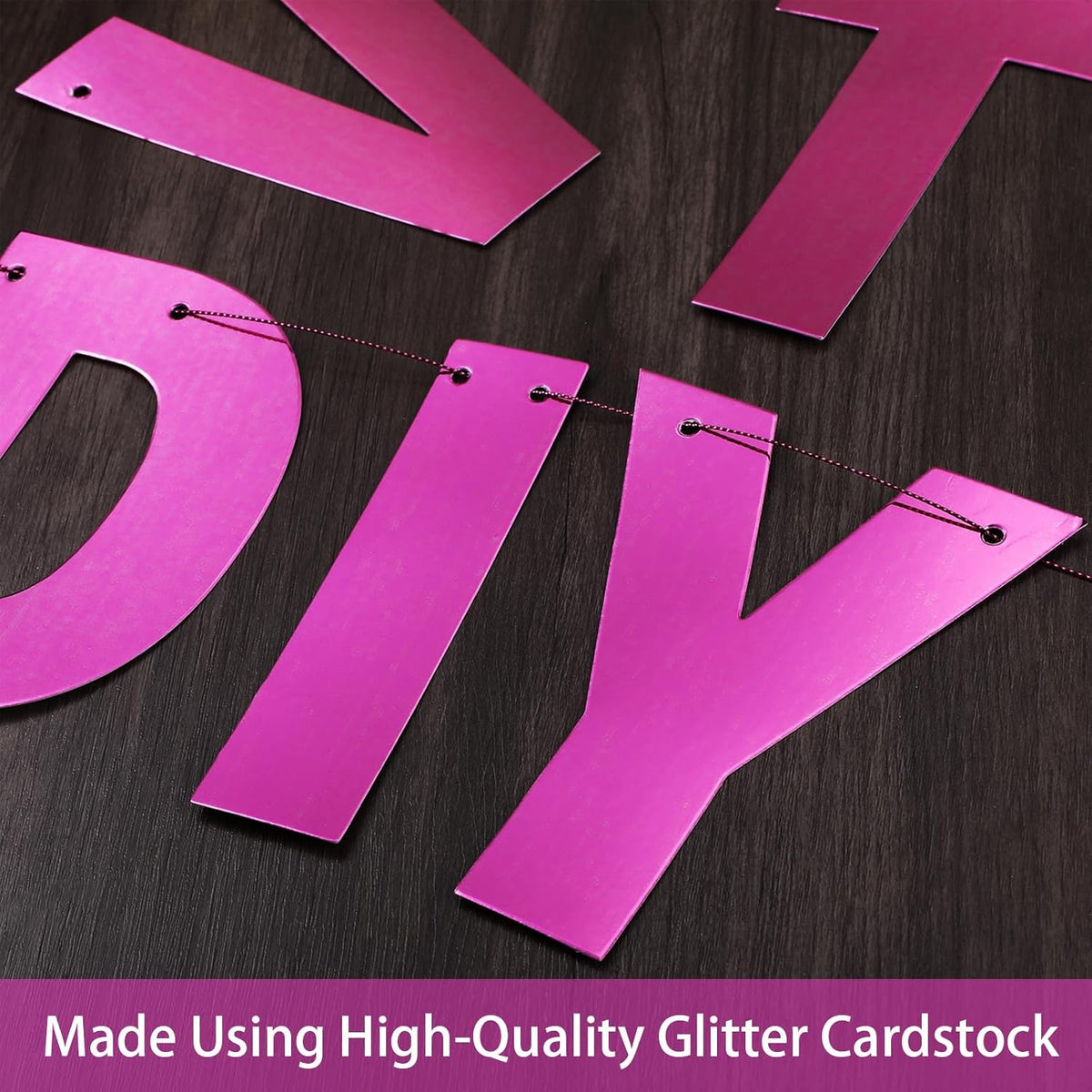 TaoBary 112 Pcs DIY Letter Custom Banner Glitter Customizable Banner Kit Including 107 Letters and