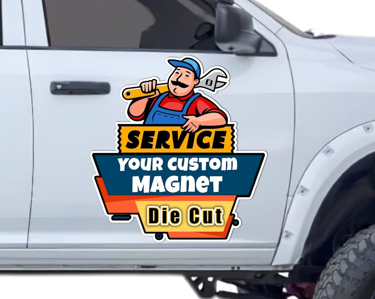 Your Die Cut Custom Car Magnet Sign | Personalized Logo for Your Car Truck | Advertise Your