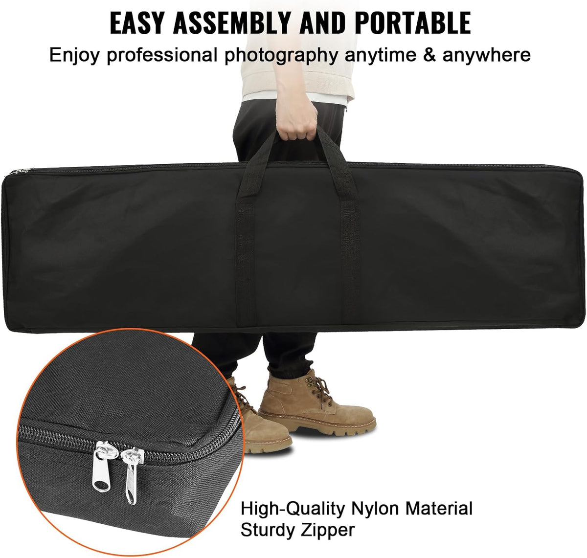 VEVOR 10ft x10ft Pipe and Drape Kit, Heavy Duty Backdrop Stand with Carbon Steel Base, Adjustable