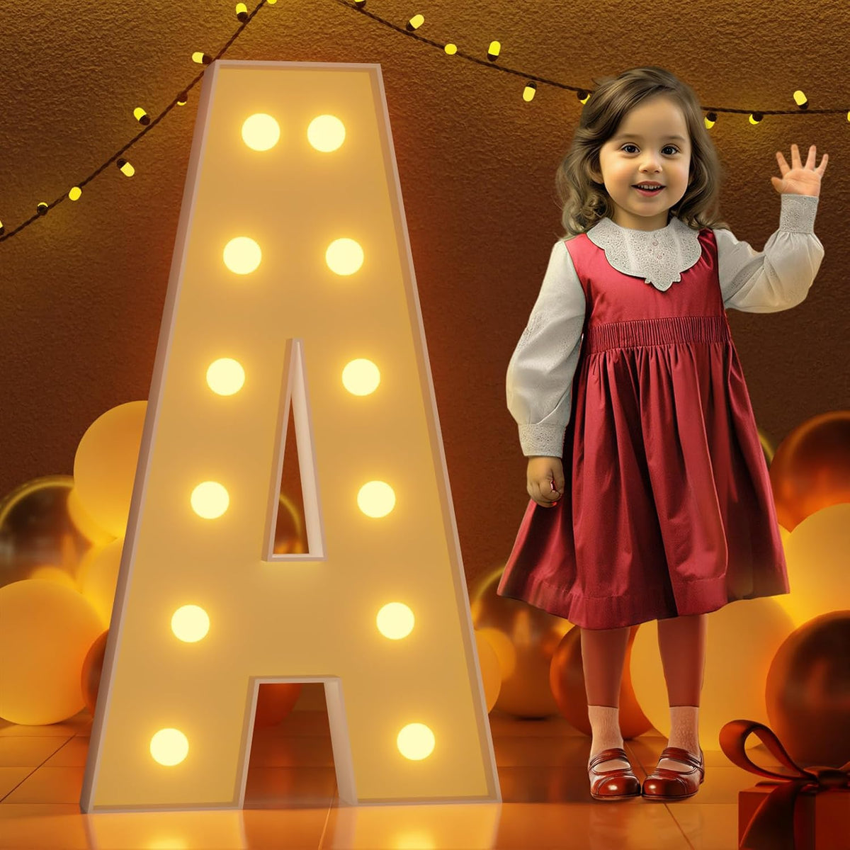 imprsv 4FT Marquee Light Up Letters A, Large Light Up Letters for Baby Shower Anniversary Weeding