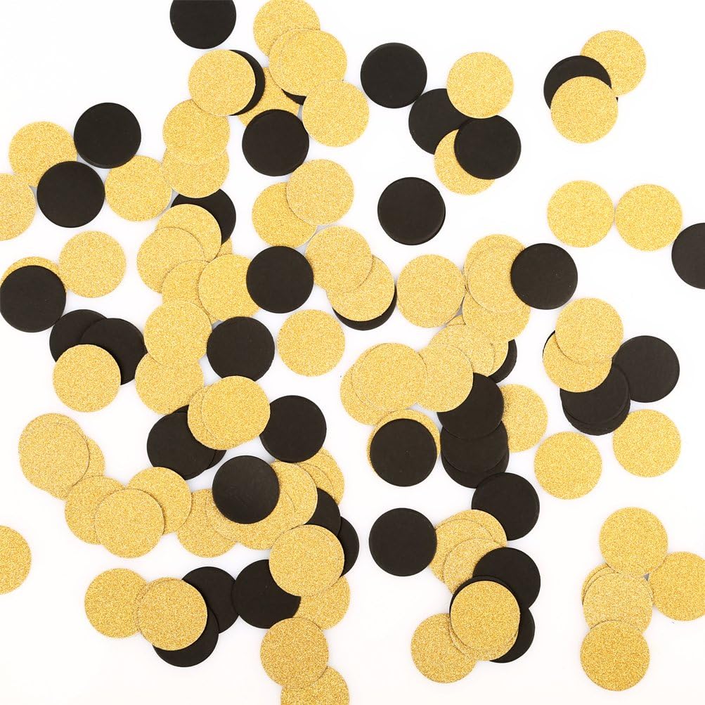 MOWO Glitter Confetti Circles Wedding Party Decor and Table Decor 1.2’’ in Diameter (glitter