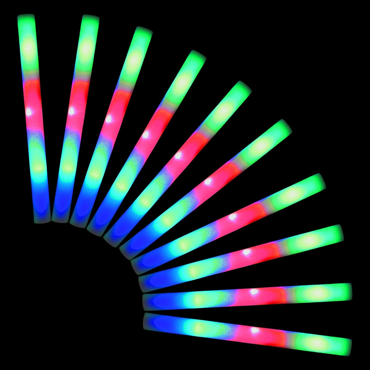 200 LED Party Foam Light Sticks Batons Wand for Wedding,Parties,Birthdays,Guests,Party,DJ,Concerts,F