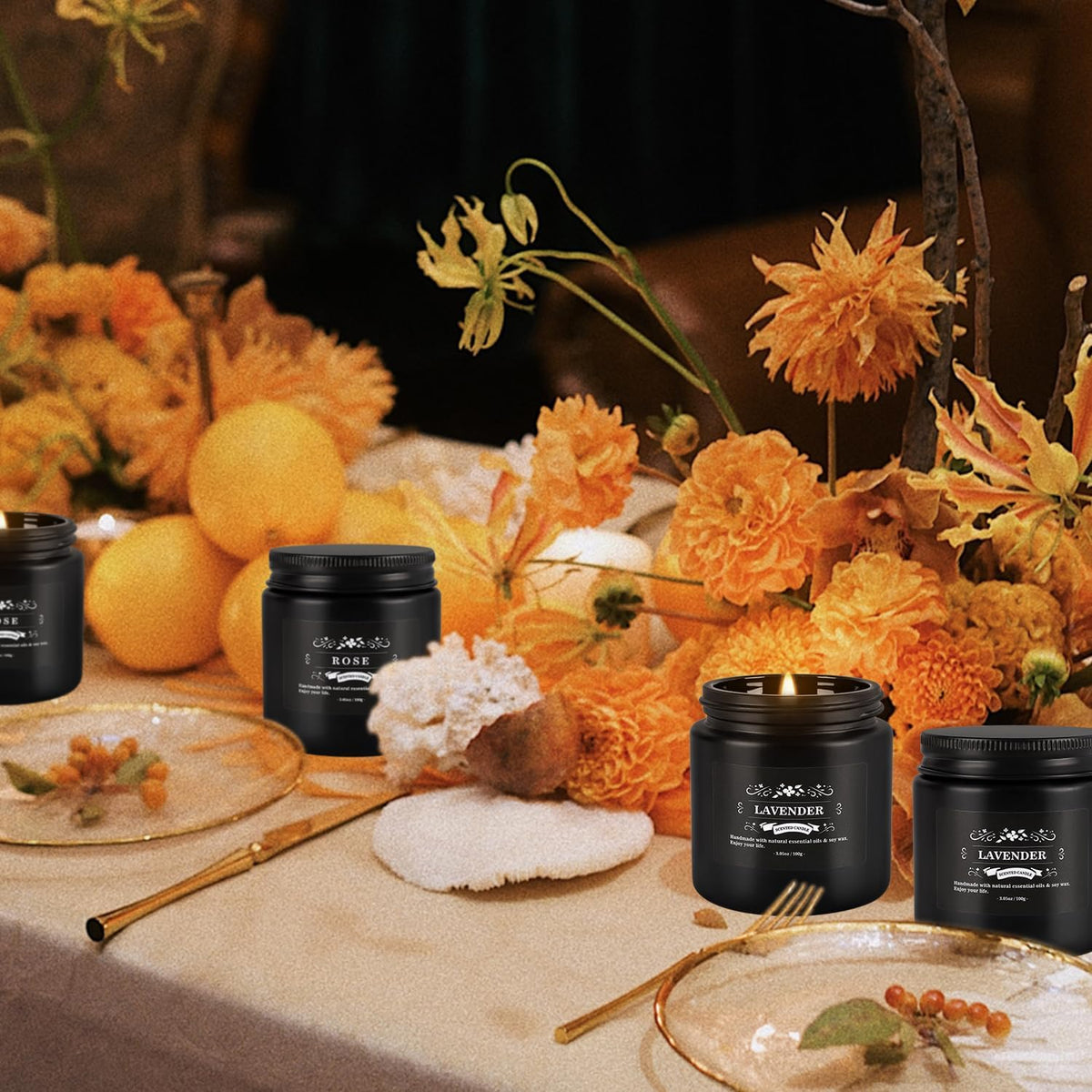 12 Pcs Halloween Scented Candles with Added Natural Essential Oils, 3.05oz, Suitable for Various