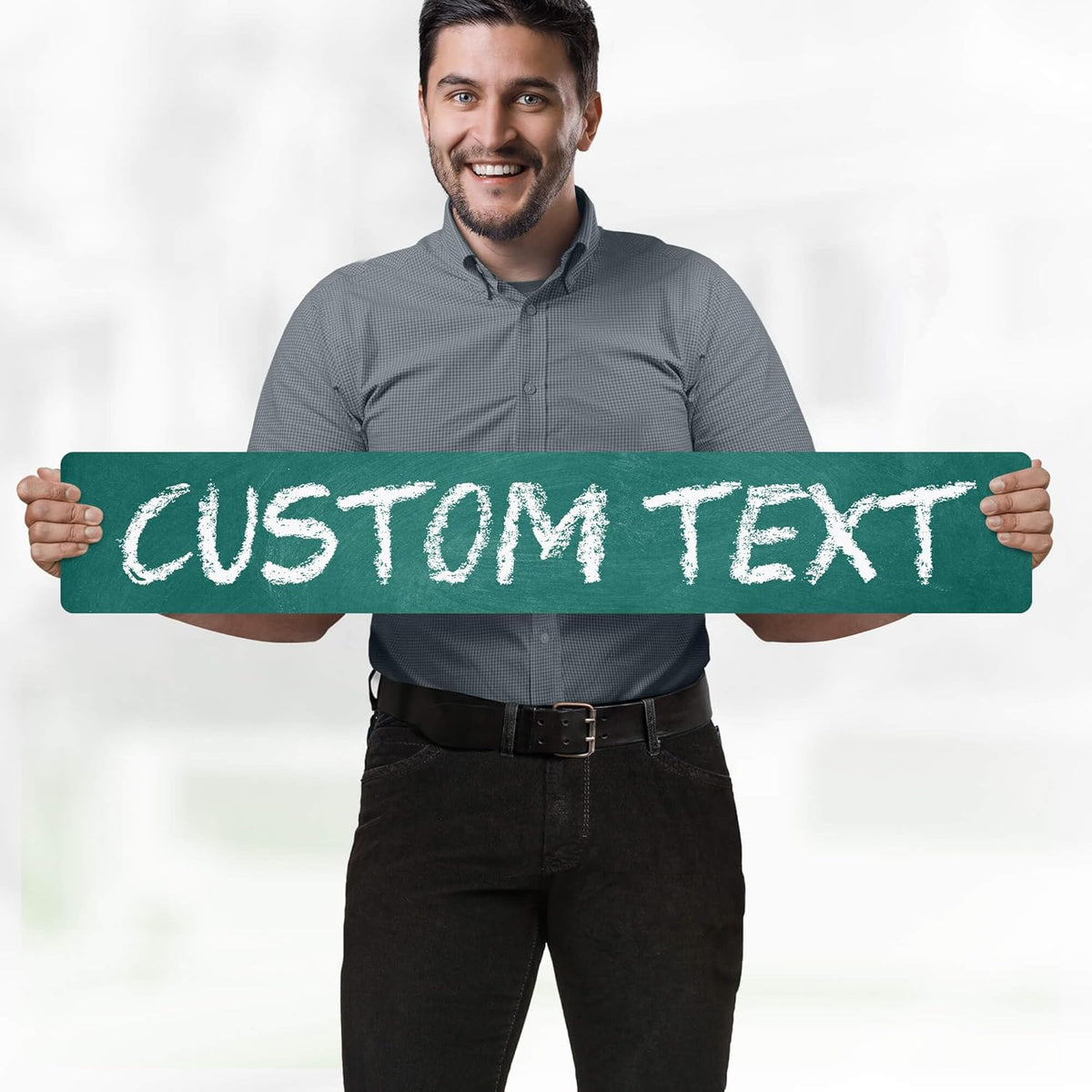 Custom Sign, Custom Street Sign, 11 Font Colors, 13 Font Styles, 4 Hole Options, 22 Sizes, 6x36