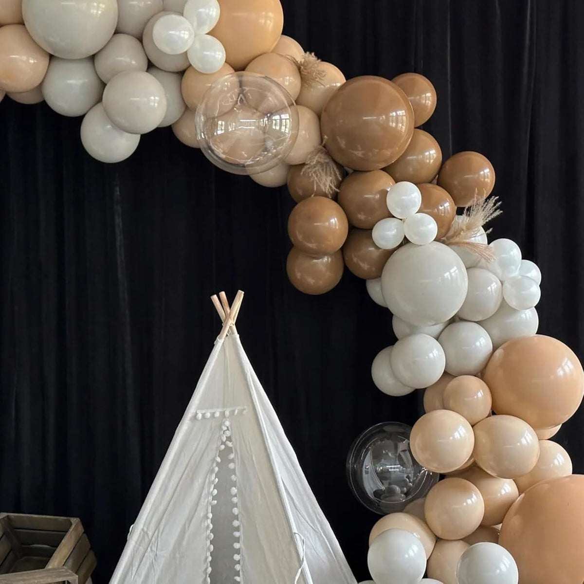 90pack Khaki Balloons Different Size 18/12/10/5 Inch Khaki Balloon Garland Arch Kit for Graduation
