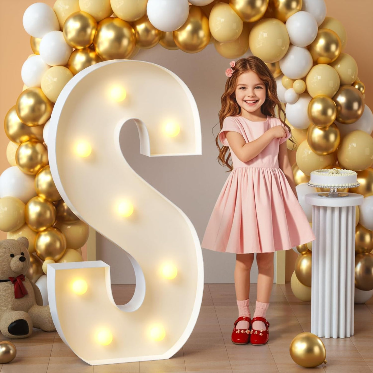 imprsv Marquee Light Up Letters, 3FT Mosaic Letters with Light for Baby Shower Graduation Party
