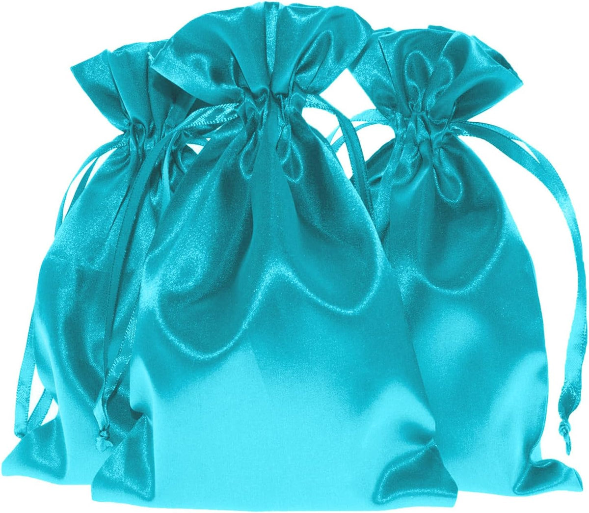 3" x 4" Teal Satin Gift Bags, Jewelry Bags, Wedding Favor Drawstring Baby Shower Christmas 50 per
