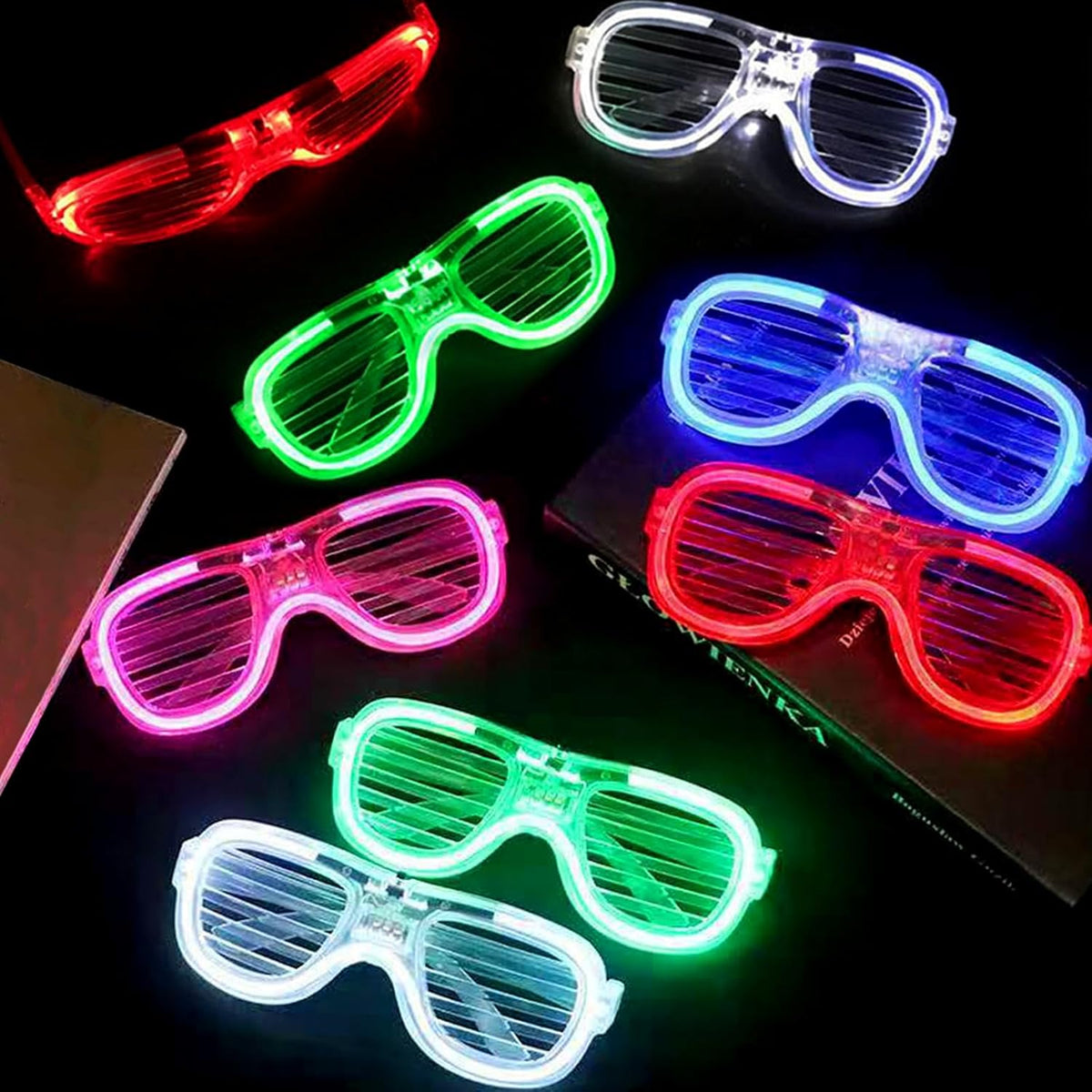 70 Packs LED Glasses 5 Neon Colors glow in the dark party supplies Favor for Kids Adult Glow sticks