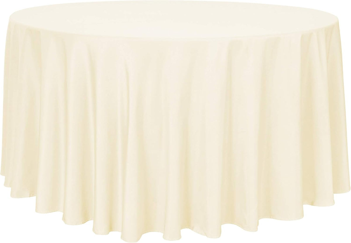 sancua Round Tablecloth - 120 Inch - Water Resistant Spill Proof Washable Polyester Table Cloth