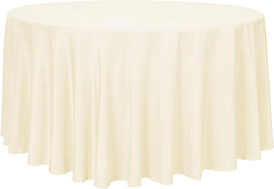 sancua Round Tablecloth - 120 Inch - Water Resistant Spill Proof Washable Polyester Table Cloth