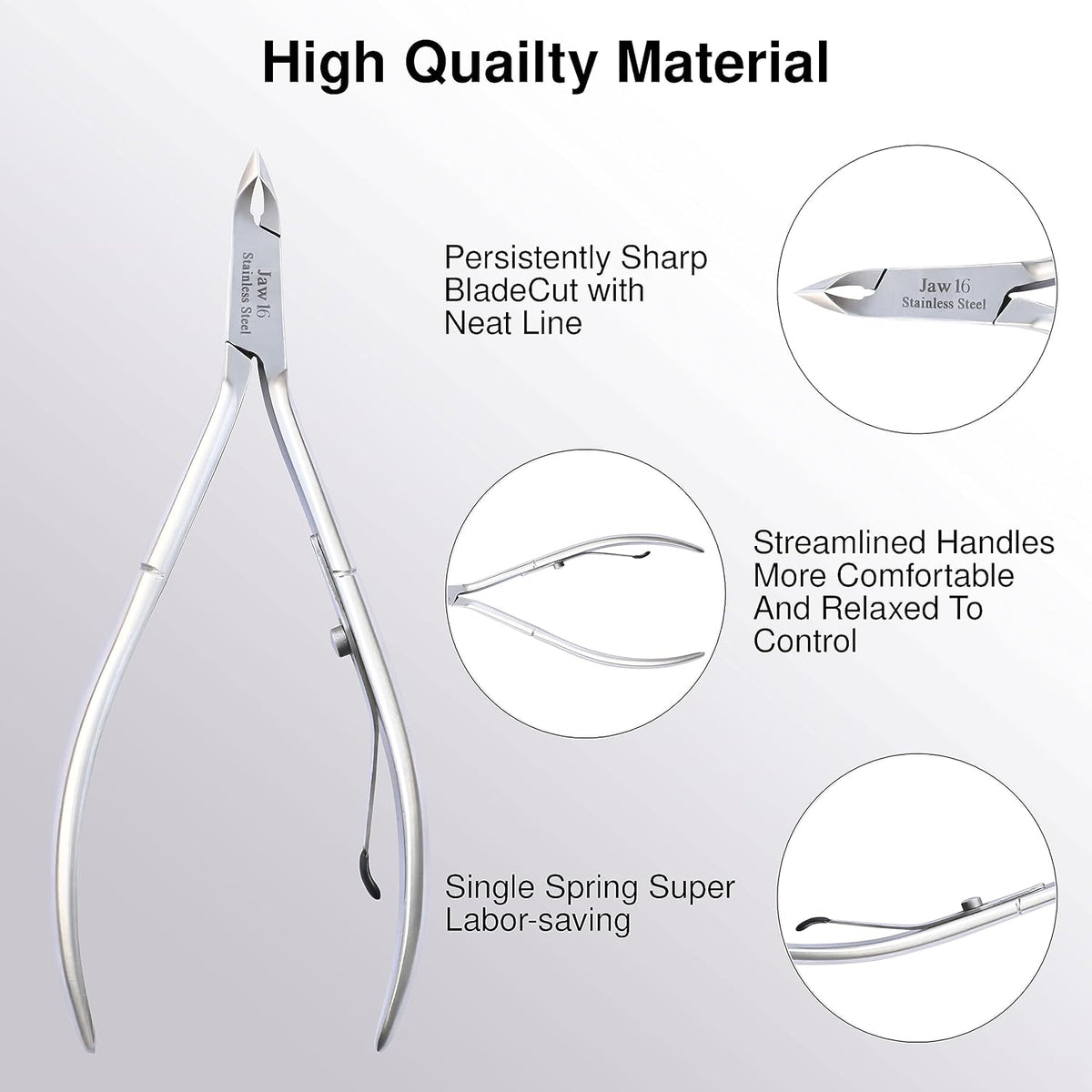UM Supplies Cuticle Trimmer | Hangnail Remover | Extremely Sharp | Professional Cuticle Nippers |