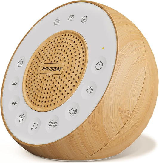 Housbay White Noise Sound Machine for Sleeping, 31 Soothing Sounds, Small Sleep Machine for Adults