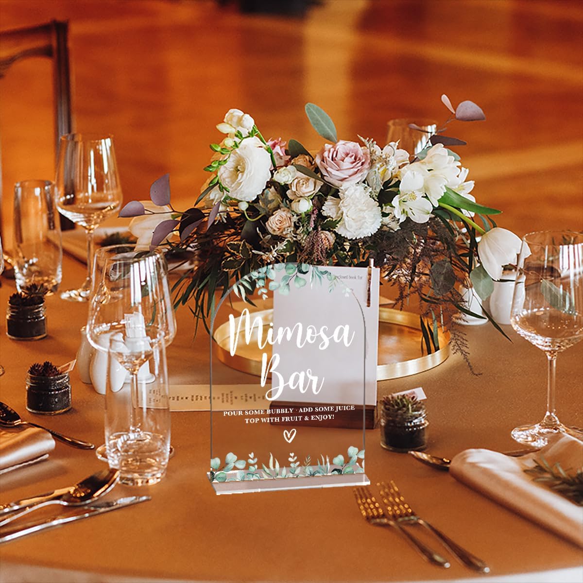 Acrylic Wedding Signs, Bridal Shower Decorations, Mimosa Bar Signs for Reception, Modern