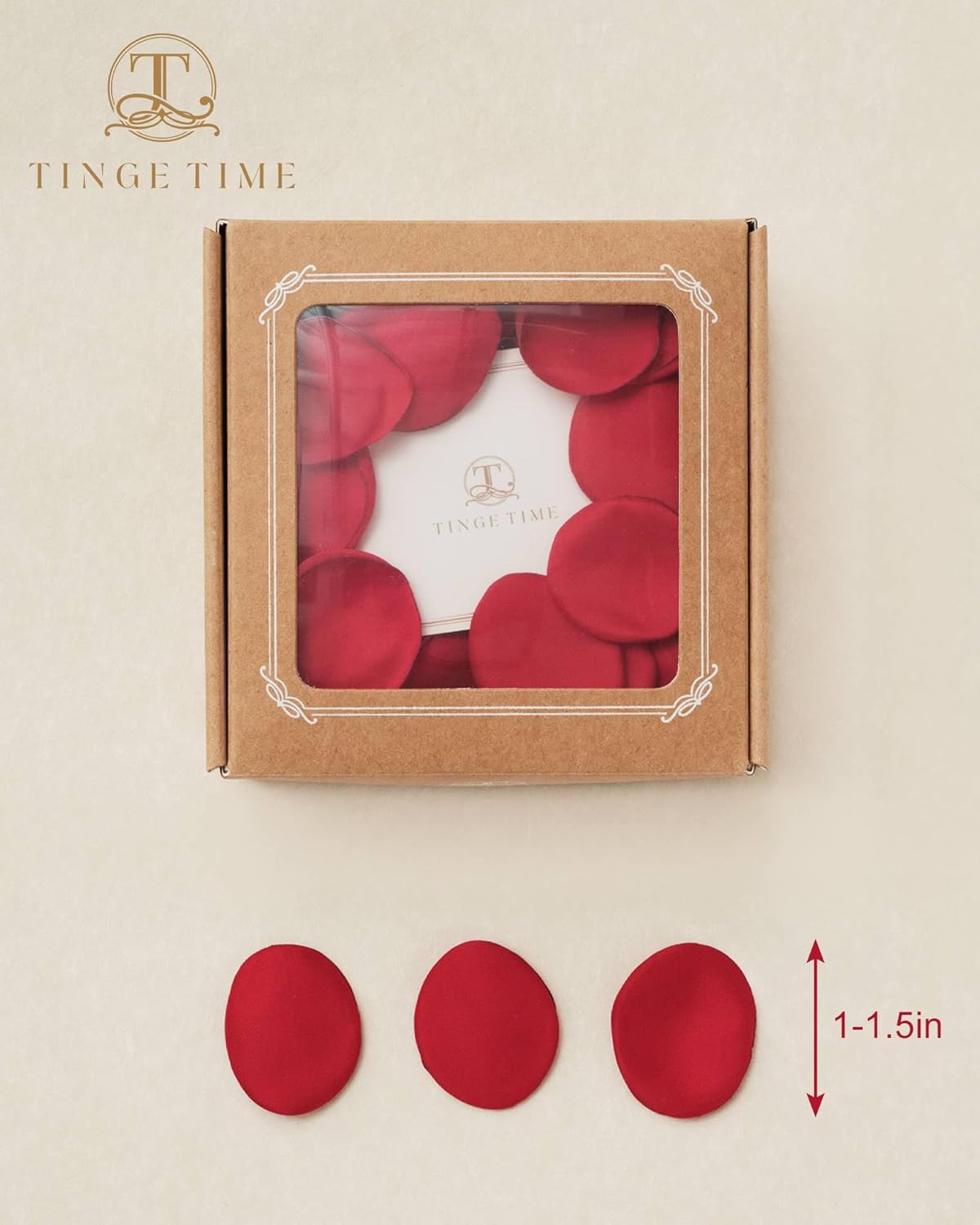 TINGE TIME 200pcs Silk Flower Petals for Wedding, Rose Petals for Decoration, Fake Flower Petals