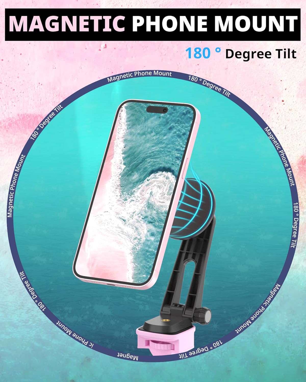 UBeesize Upgraded 12'' Ring Light with 62'' Tripod Stand and Magnetic Phone Holder,LED Selfie