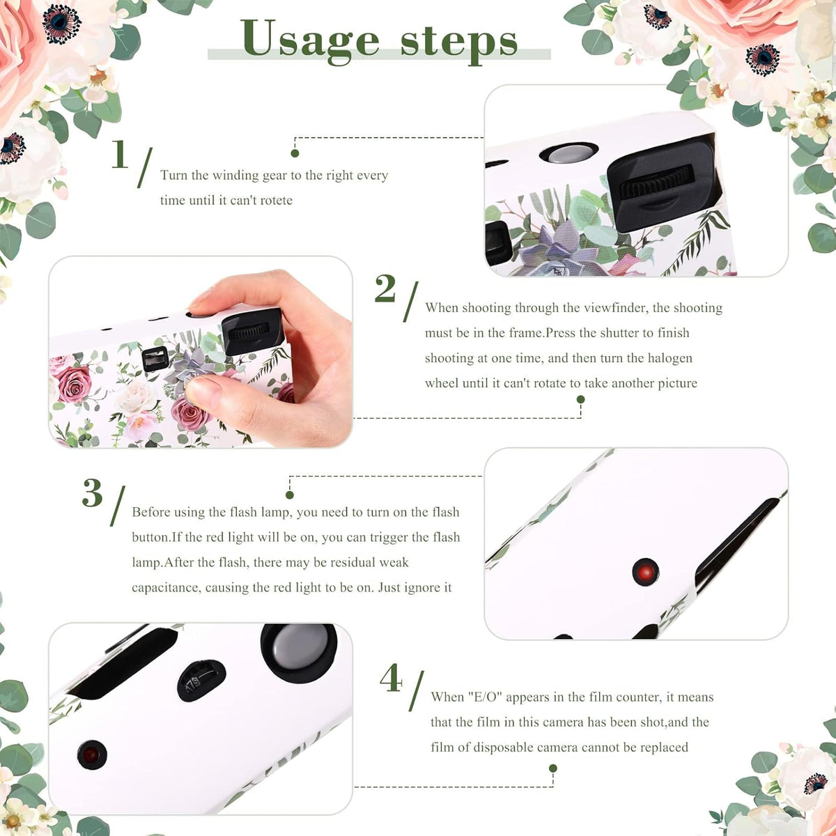 10 Pack Disposable Camera for Wedding Bulk, 34mm Single Use Camera Bulk with Flash for Gathering