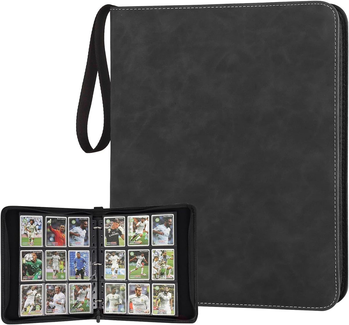 Trading Card Binder, Premium 9 Pocket Card Binder, 720 Double Sided Pocket PU Collection Binder