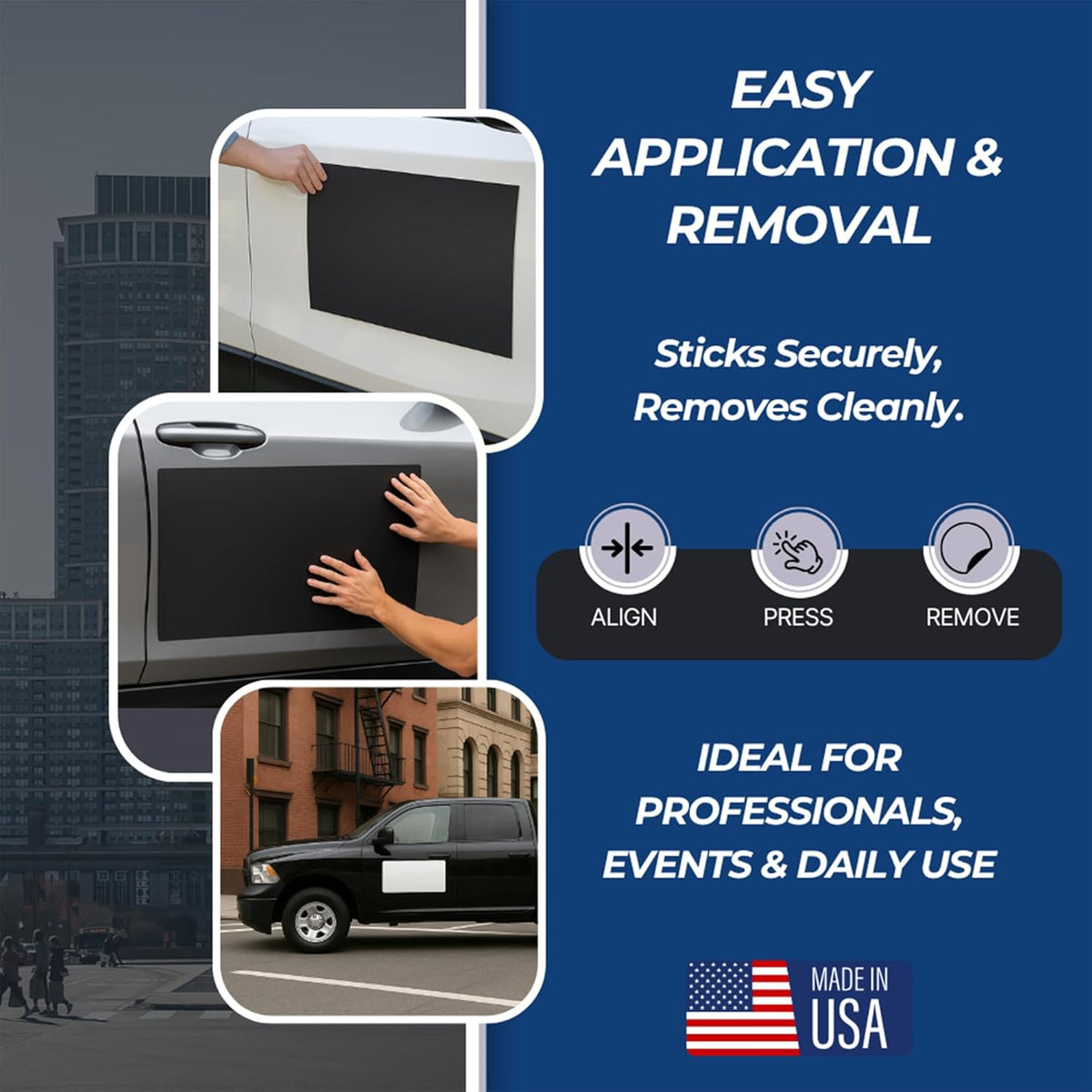 Pack of 2 Custom Car Magnets by DC– Personalized Magnetic Car Signs | Car Door Magnets for