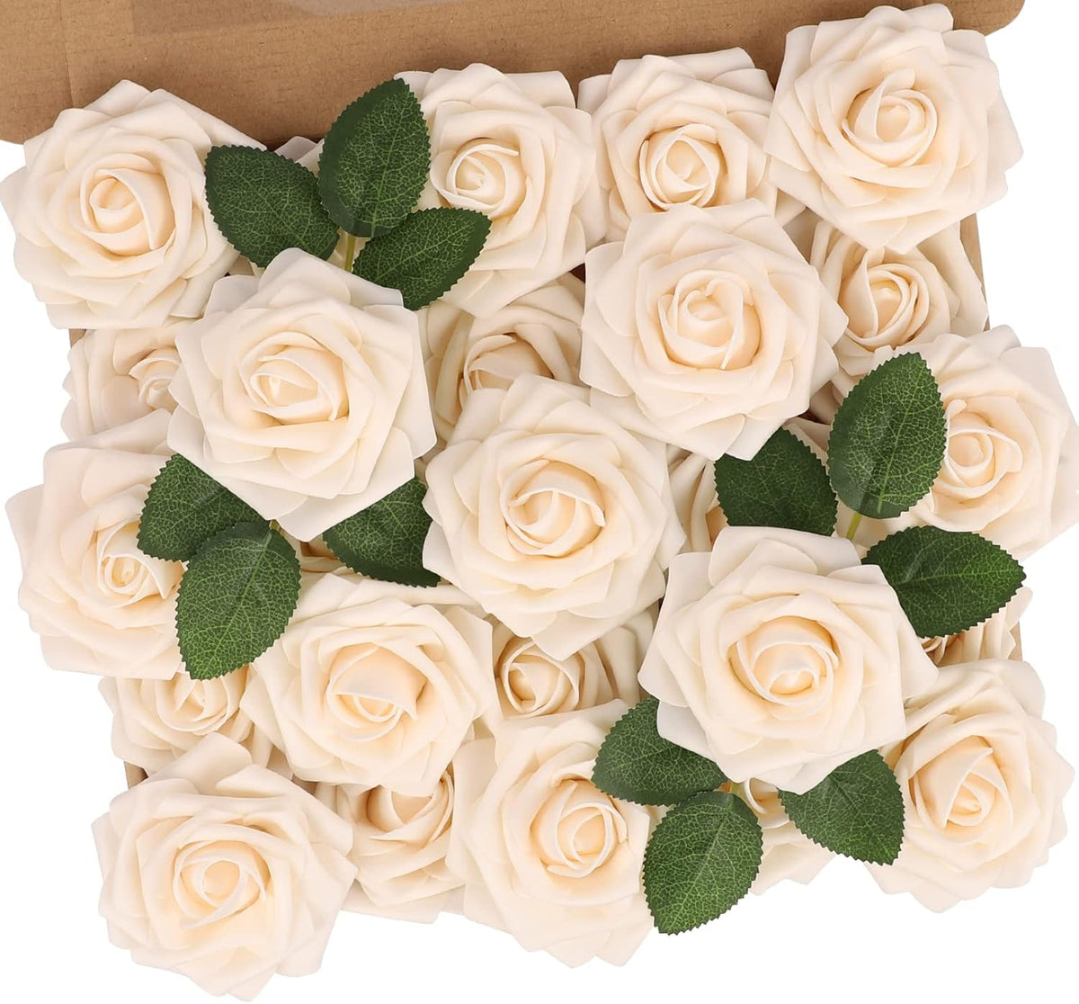 N&T NIETING Artificial Flowers, 25pcs Fake Flowers Bulk Perfect for DIY Fall Wedding Bridesmaid