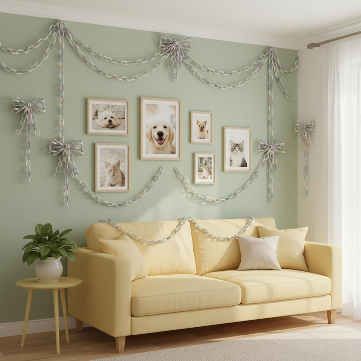 Lincia 600 Sheet Halloween Paper Chain Garland, Construction DIY Crafts Chain Strip for Fall