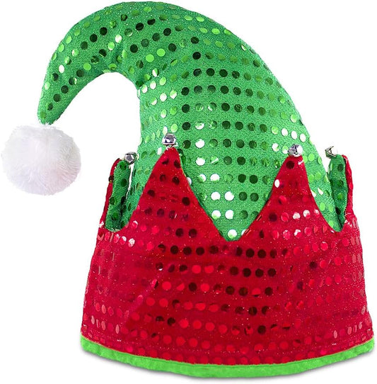 Elf Hat Felt Elf Hat with Jingle Bells Santa Hats Hat Great Holiday Party Costume New Year Gift