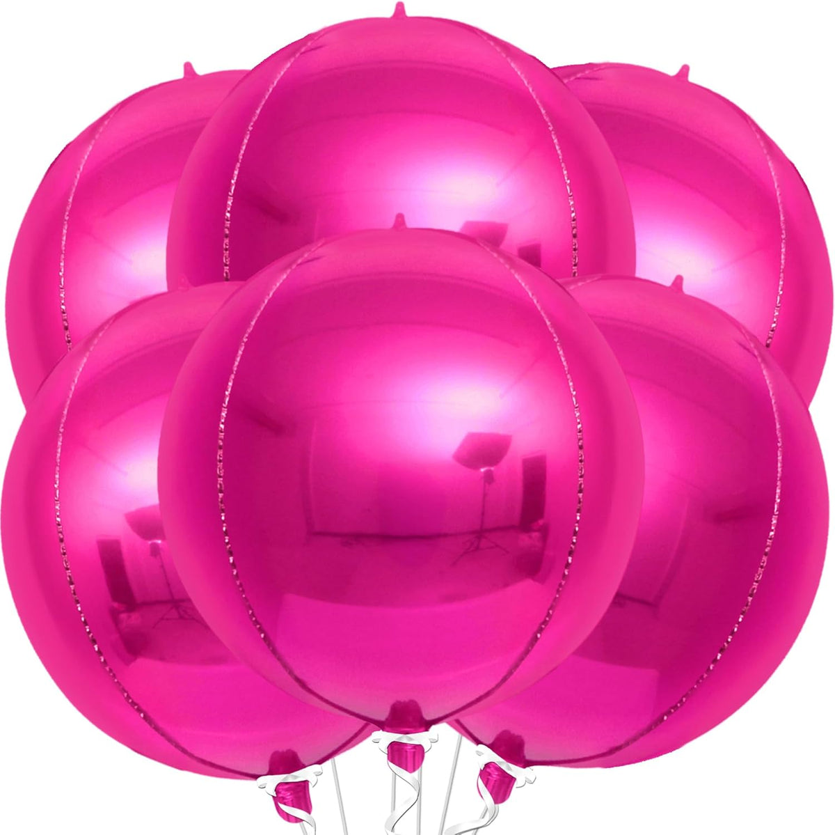 KatchOn, Big Hot Pink Balloons - 22 Inch, Pack of 6 | Hot Pink Mylar Balloons for Pink Party