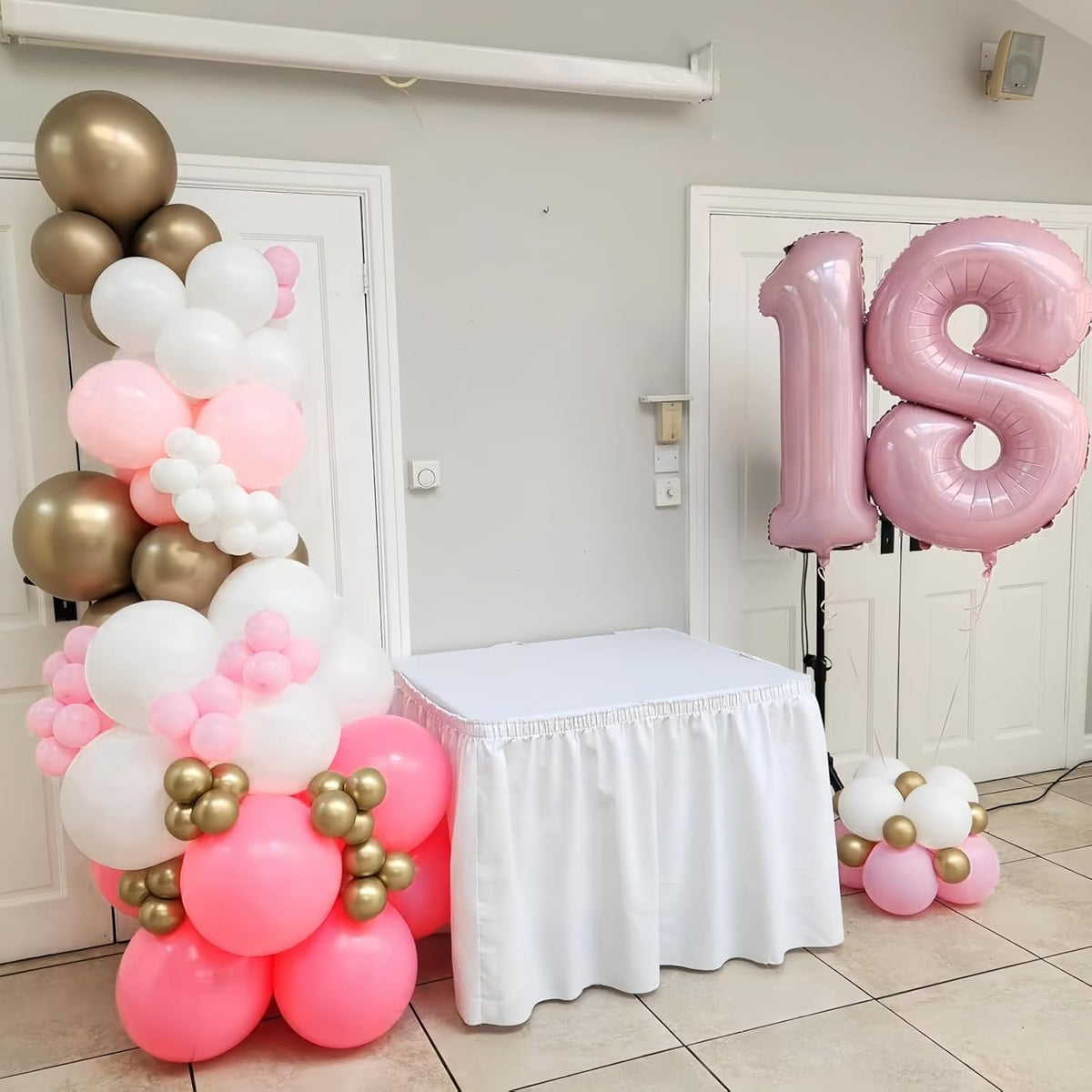 Pastel Pink 1 Balloons, 40 Inch Giant Light Pink Helium Foil Number 0-9 for Girls, Self Inflating