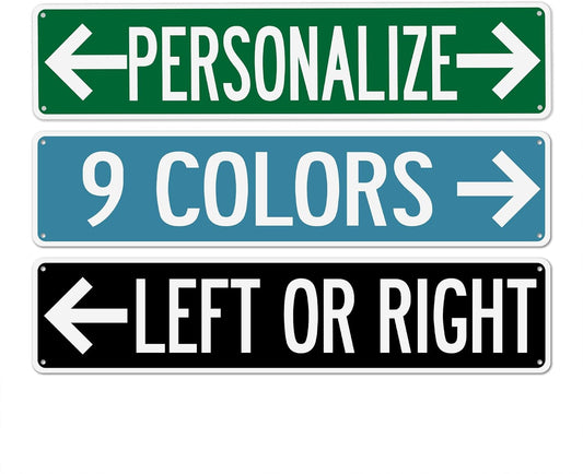 Customized Street Signs Custom Road Sign - Made In USA - Choose Your Color Signs For Bedroom