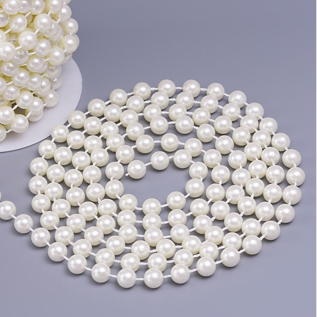 20 Yards/59 Feet Pearl Garland Craft String Pearls, Faux Pearl for Wedding Party Decoration