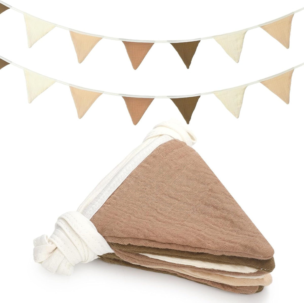 Oudain 15.5 ft Pennant Banner Flags, 2 Pcs Nursery Garland Triangle Bunting Flag Baby Banner for