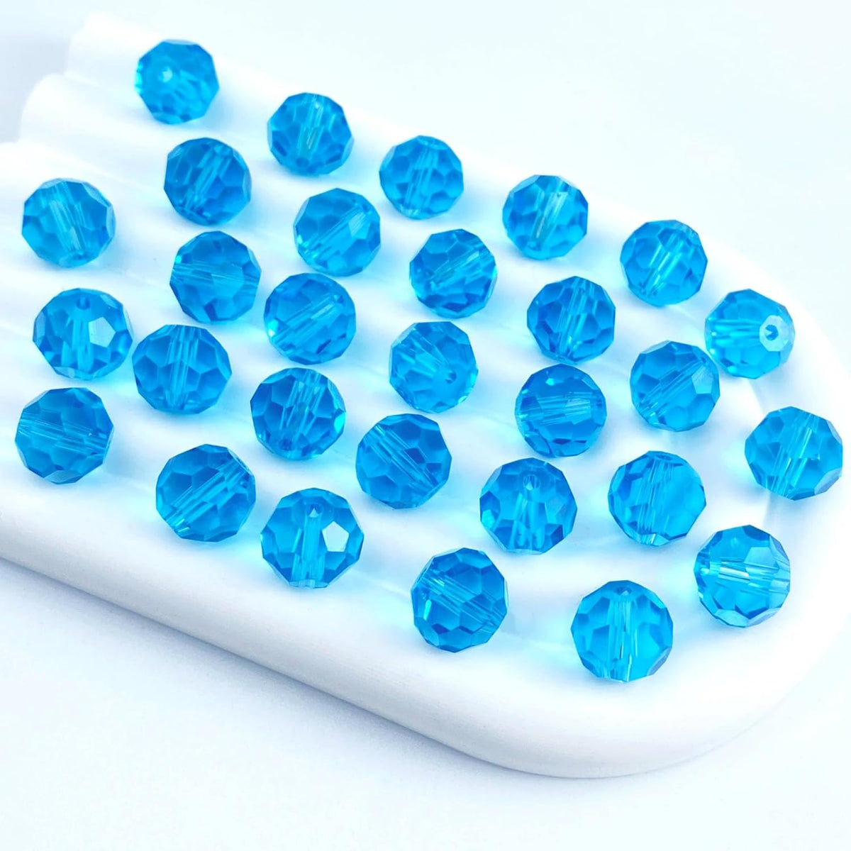 400 PCS 4mm Crystal Glass Beads Round Multiple Faceted Loose Spacer Glass Beads for DIY Handcrafte