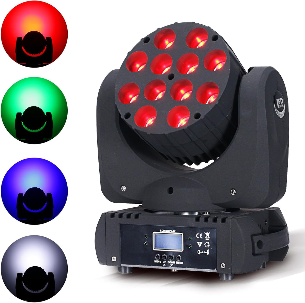 Moving Head Light Beam Wash 12x12W LED Stage Lighting RGBW 4in1 Professional DMX 512 Strobe Effect