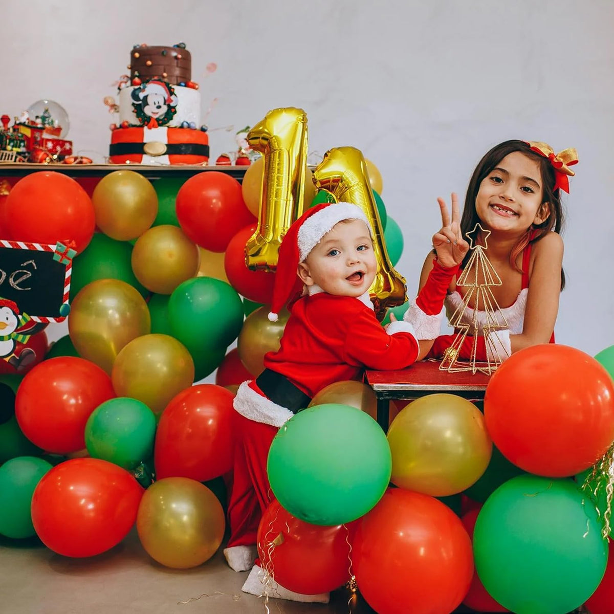 110pcs Red Balloons 12 Inch Bright Red Latex Balloon Garland Arch Kit for Birthday Baby Shower