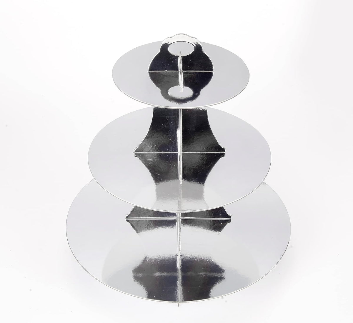 3-Tier Cupcake Stand, Sliver Cardboard Cake Stand Holder, Tiered DIY Cupcake Stand Tower for