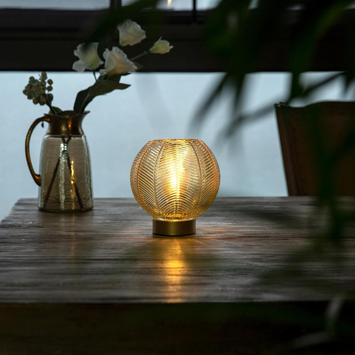 Battery Operated Lamp with Timer, Table Lamp Small Cordless Lamp Battery Powered, Decorative Table
