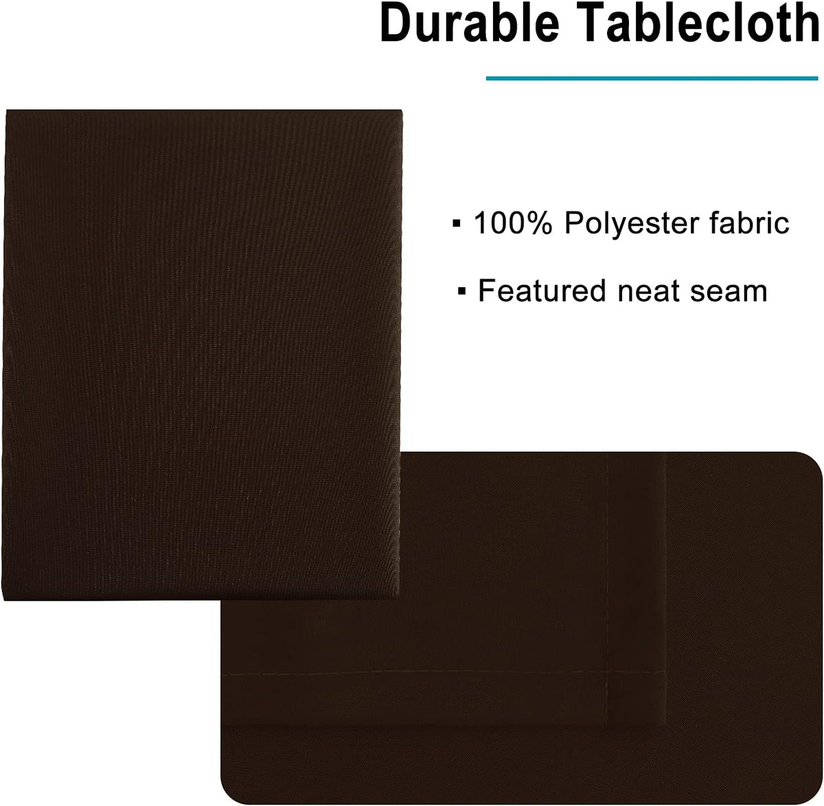 Hiasan Waterproof Tablecloth Rectangle - Washable Fabric Table Cloth for Dining Room Kitchen