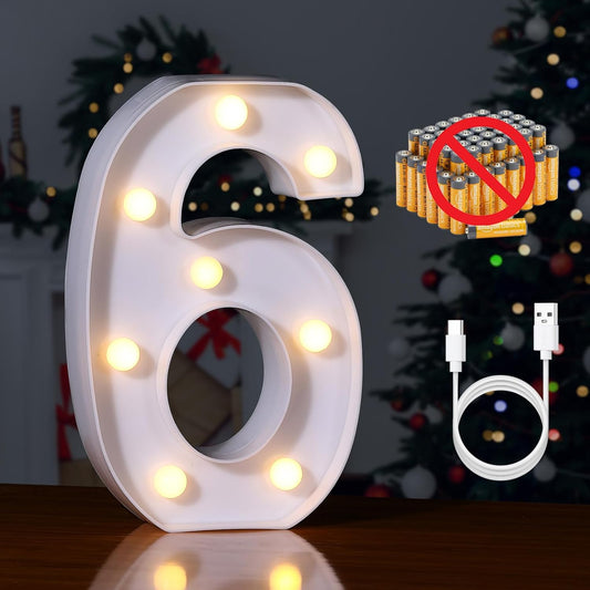 Foaky Rechargeable LED Letter Lights Sign Marquee Light Up Letters Sign for Night Light