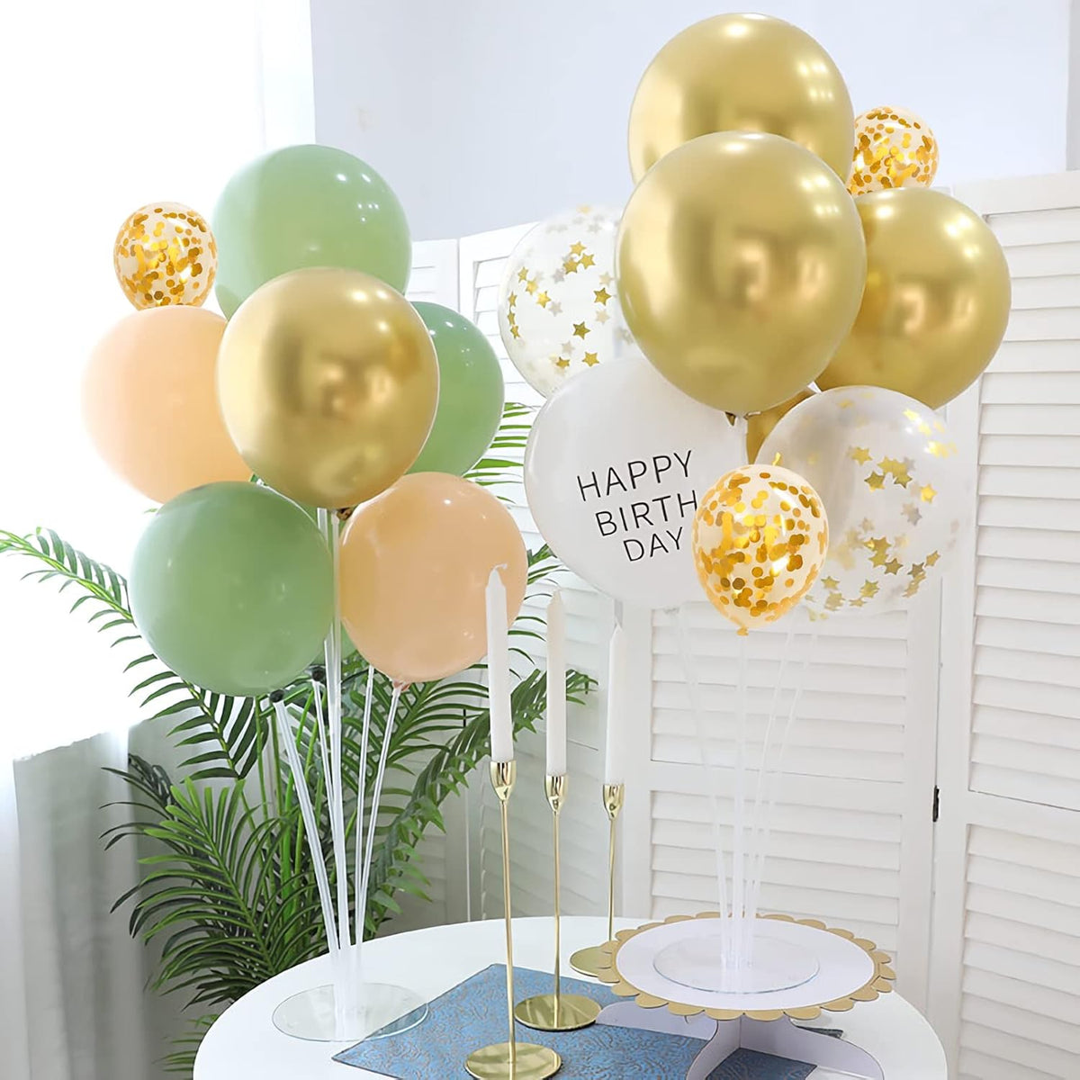 Gold Confetti Balloons, 40 Pcs 5 Inch Clear Balloons with Confetti Inside for Graduation Engagement