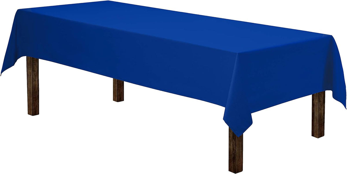 Gee Di Moda Rectangle Tablecloth - 60 x 102 Inch Royal Blue Table Cloth for 6 Foot Rectangle Table
