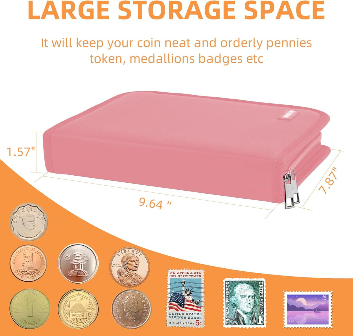 Coin Collection Book for Collector,260 Pockets Fireproof Coin Collection Holder Album,Coin