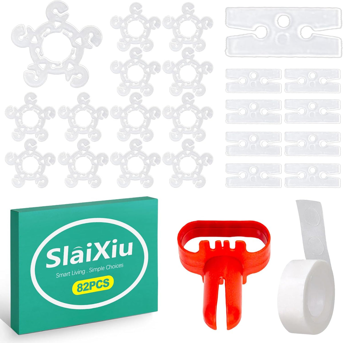 slaixiu 4-Pack Balloon Tie Tool & Quick Knotter - Easy Balloon Knotting Set for Parties, Weddings &
