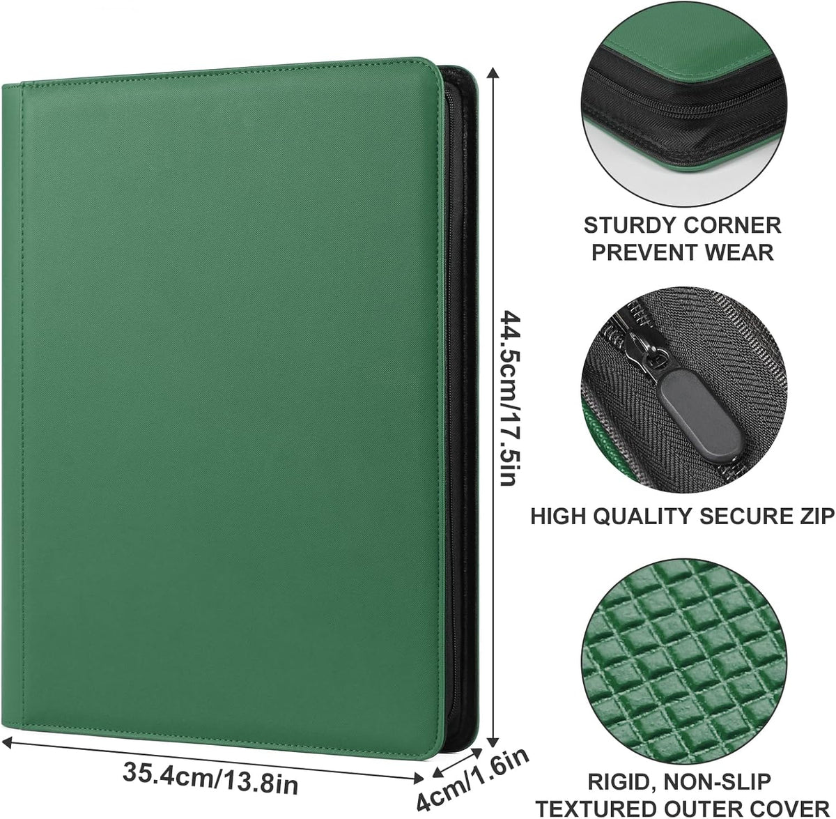 GEAoffice Premium 1000 Trading Card Binder, Large Side Loading 16 Pocket Card Collection Binder