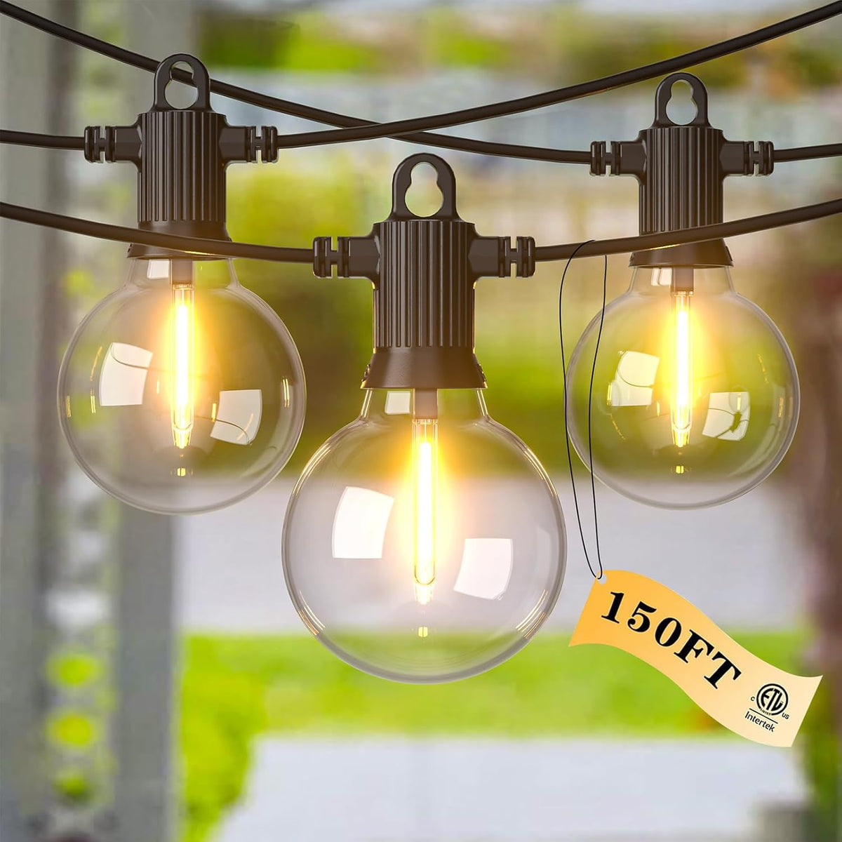 Kawaya String Lights for Outside,150FT LED Outdoor String Lights Waterproof Patio Lights with 72+3