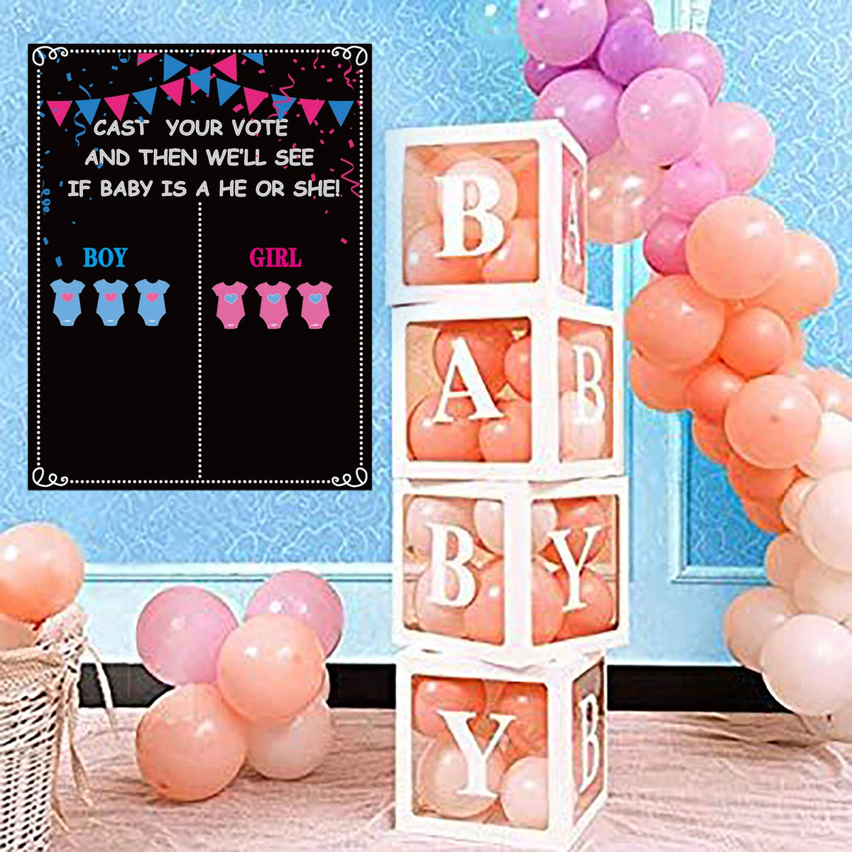 MISS FANTASY Gender Reveal Decorations 54 Voting Gender Reveal Games Ideas
