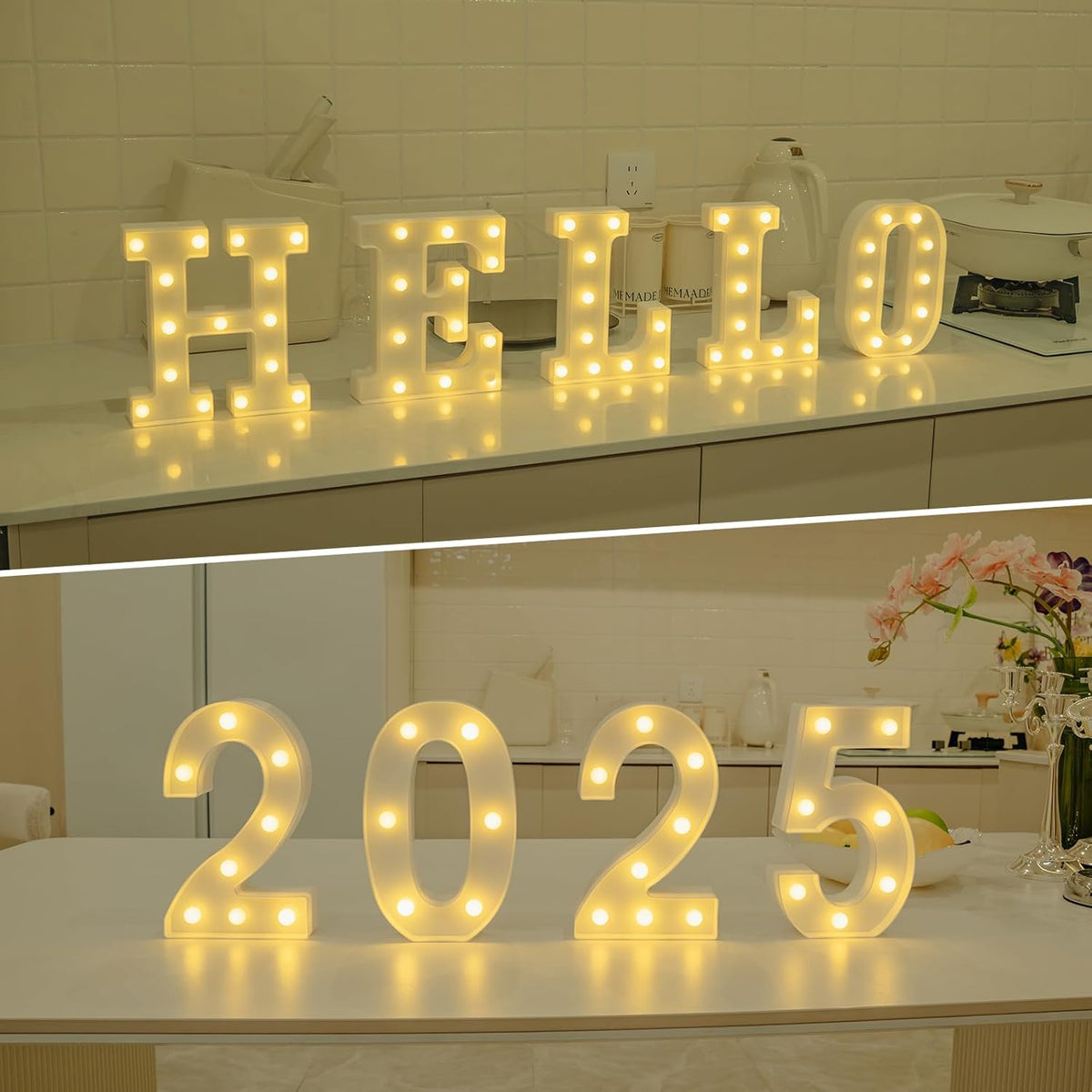 Foaky LED Letter Lights Sign Marquee Light Up Letters Sign for Night Light Wedding/Birthday Party