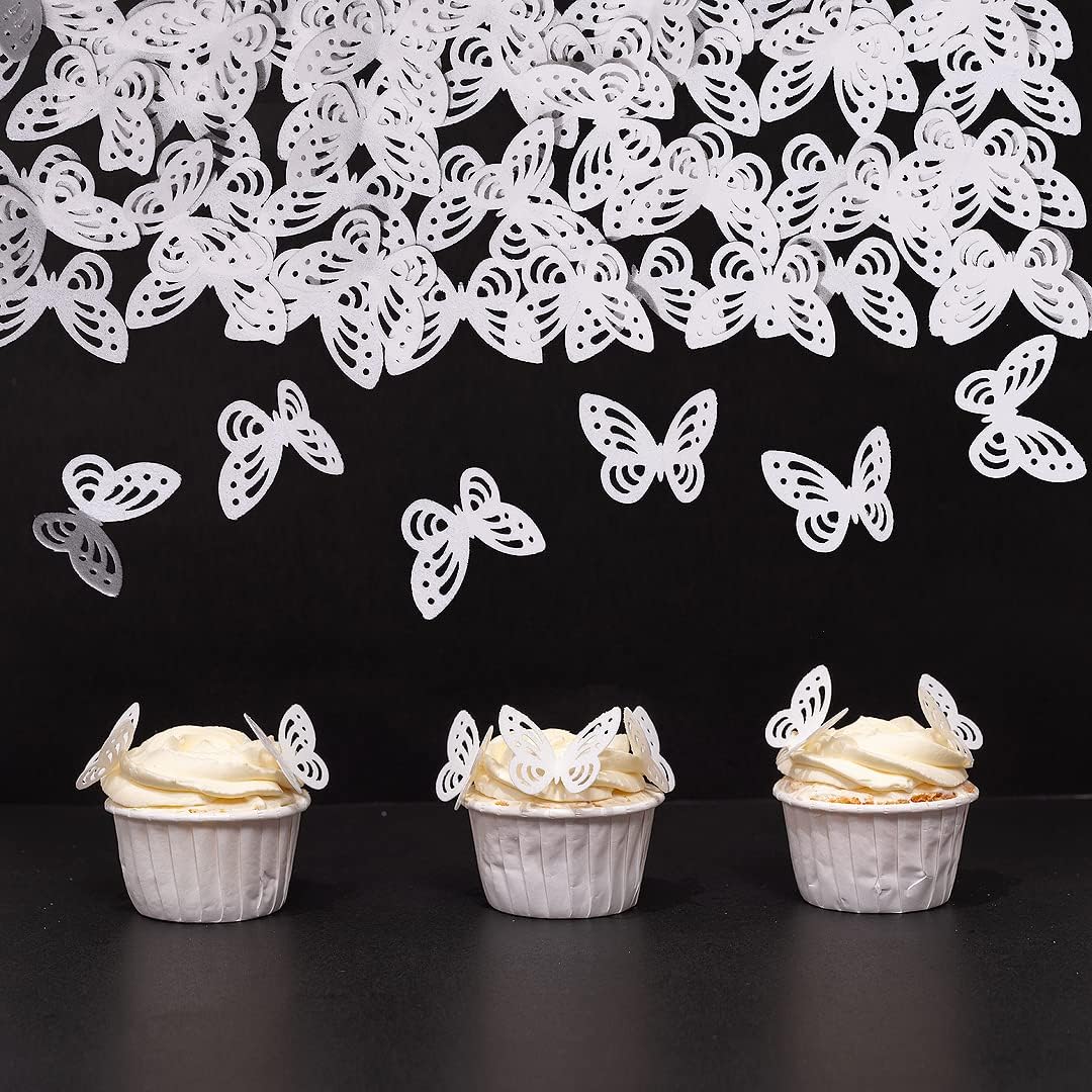Edible Flowers Edible leaves &Edible butterflies Wafer Paper Cake Cupcake Toppers for Decorating
