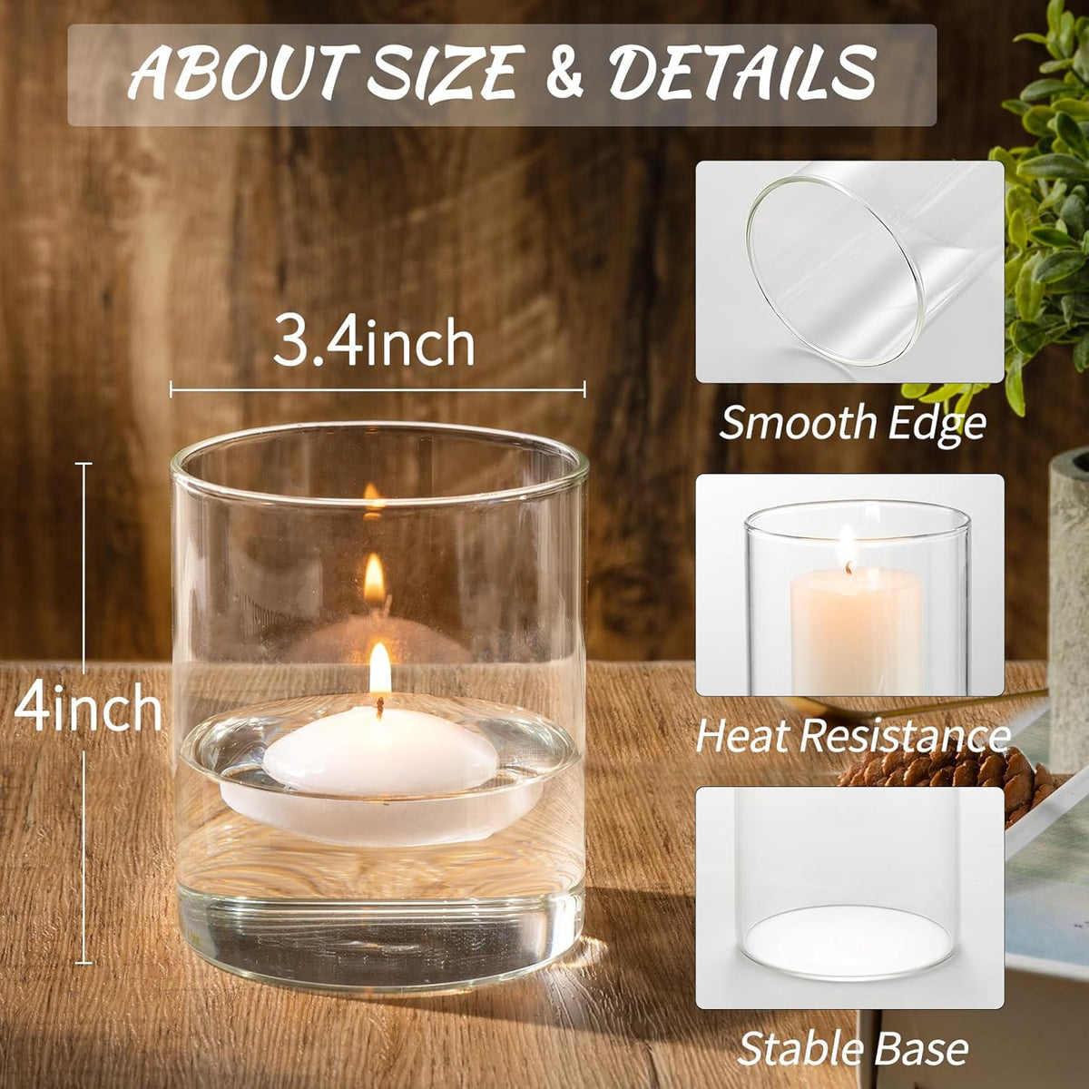 12pcs Glass Cylinder Vases for Centerpieces - 4 Inch Small Flower Vase for Wedding Decorations