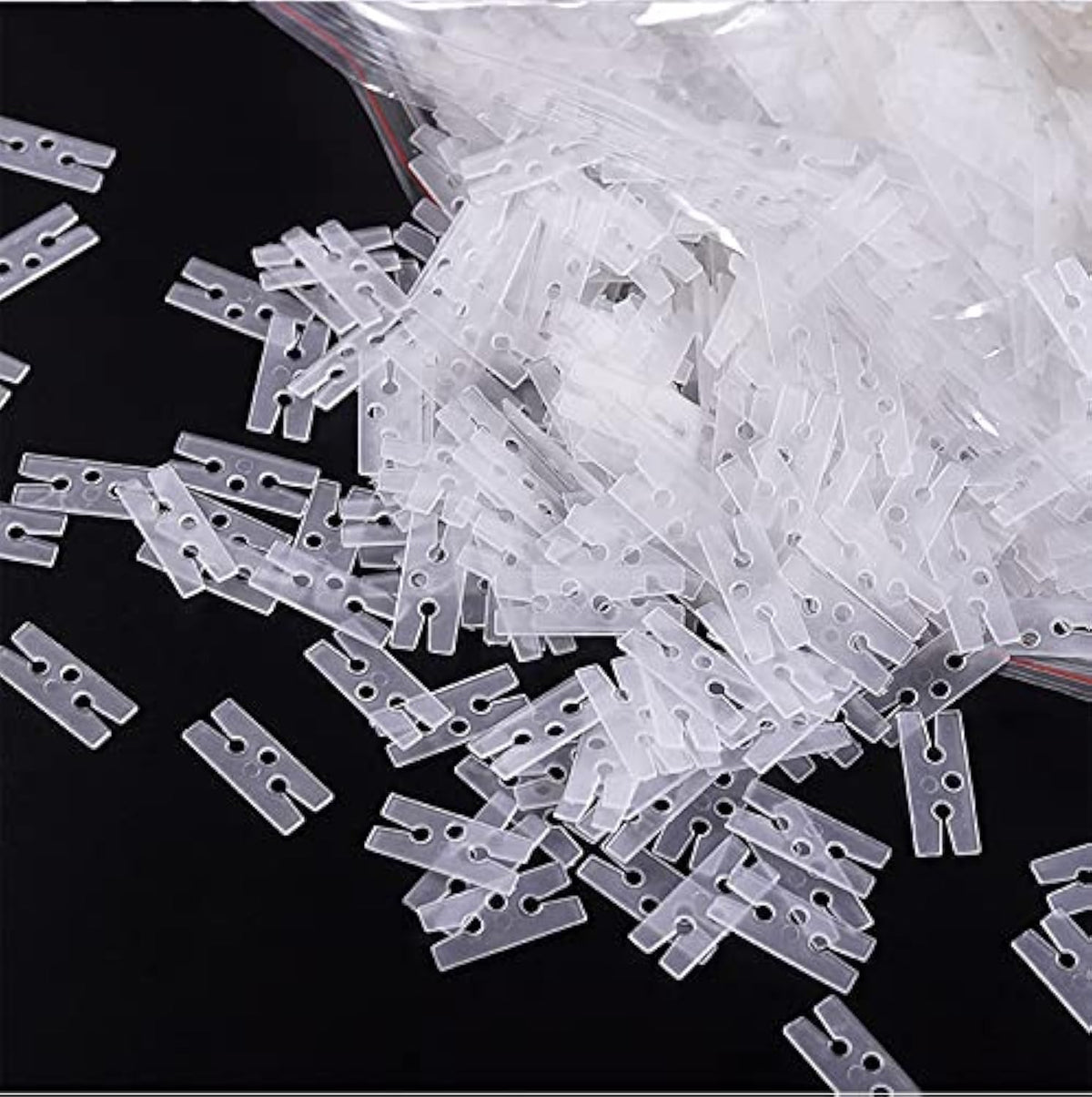 200pcs Plastic Balloon Clips Ties for Sealing, H Shape Bulk Balloon Ties clips Tool for Wedding