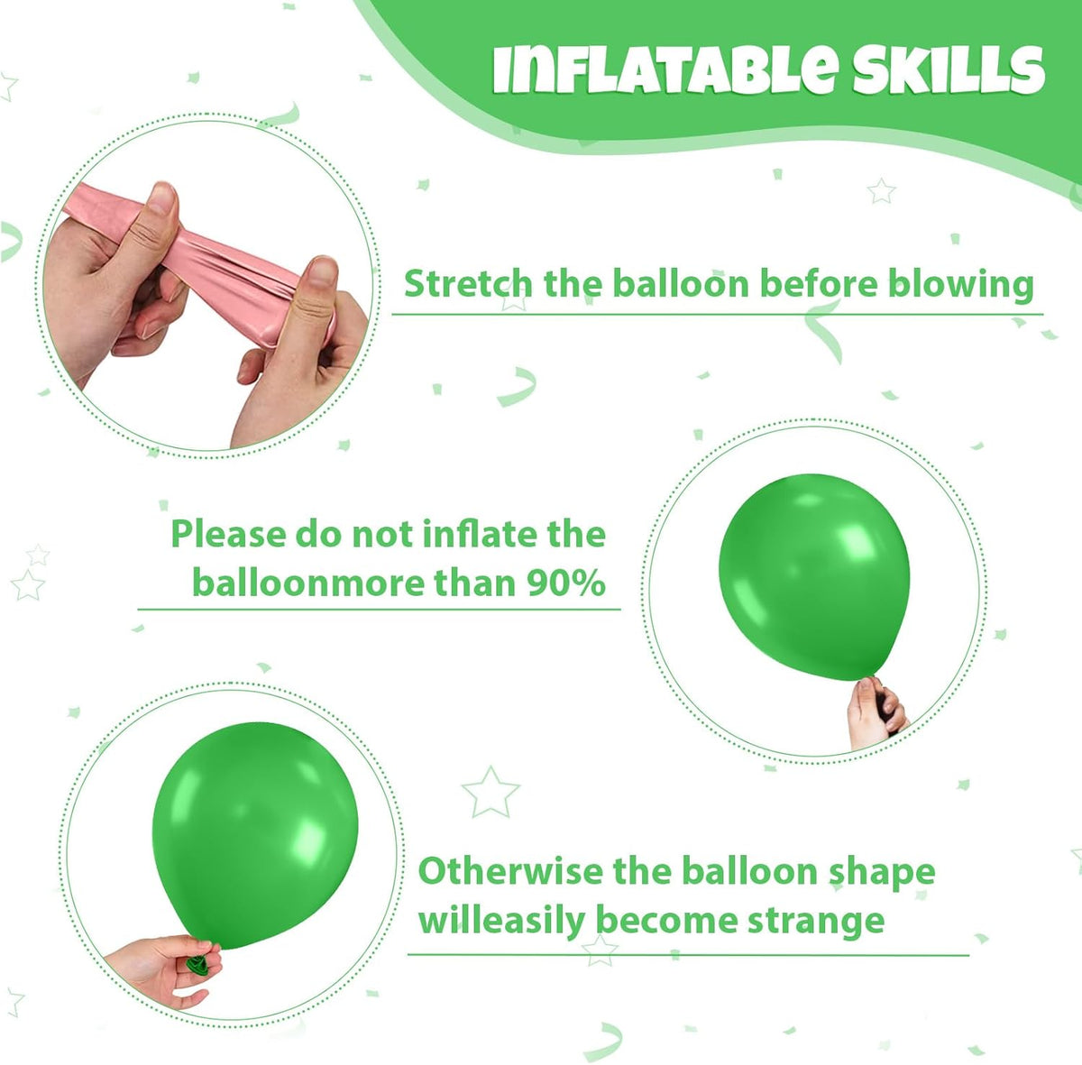 Green and Brown Balloons, 50PCS 12 Inch Camouflage Green Black Brown Ballons, Dark Emerald Green